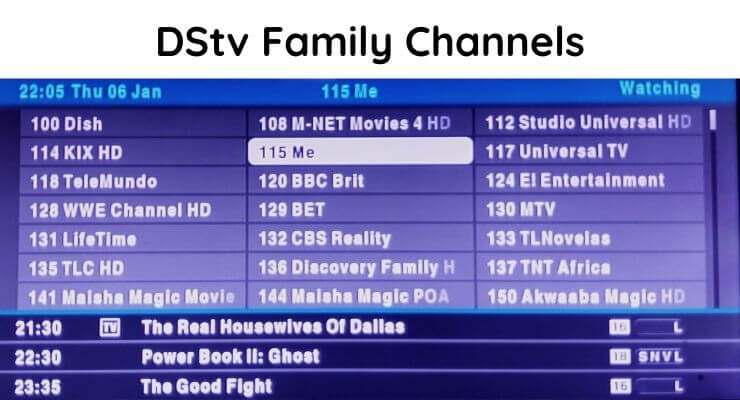 The DStv Family Channels List for 2022 - New DSTV Price in South Africa 2022
